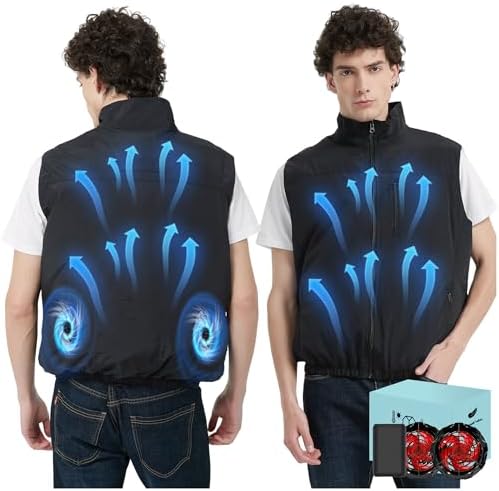 Cooling Vest Jacket with 2 Fans - Men and Women 21V Air Conditioner Lightweight Vests With 20000mAh Battery