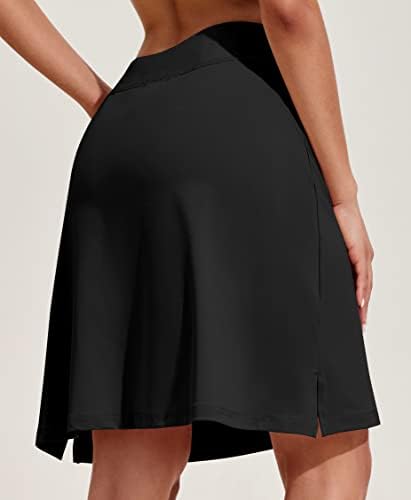 COOrun Women's 20" Knee Length Skorts Skirts Athletic Tennis Skorts Long Golf Skirt With Pockets Modest Skirts