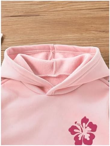 COZYEASE Girl's Floral Graphic Hoodie Long Sleeve Hooded Neck Sweatshirt Pullovers With Pocket