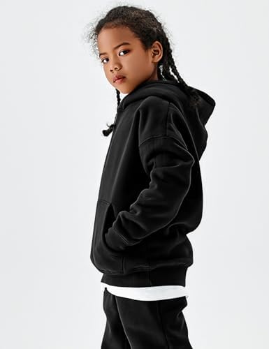 COZYPOIN Unisex Kids Fleece 2 Piece Outfits Girls Boys Hooded Sweatshirt And Jogger Sweatpants Sweatsuit Set For 5-14Y