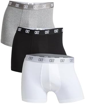 CR7 Men's Basics 3 Pack - Organic Cotton Blend Trunks X-Large 36-38