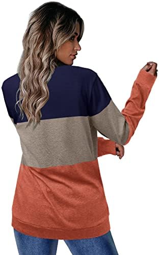 CRAZY GRID Womens Trendy Long Sleeve Shirts Casual Loose Soft Sweatshirt Fall Tops