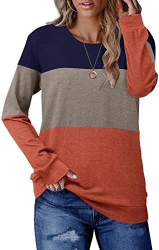 CRAZY GRID Womens Trendy Long Sleeve Shirts Casual Loose Soft Sweatshirt Fall Tops