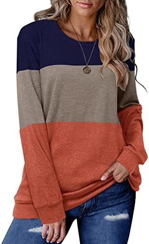 CRAZY GRID Womens Trendy Long Sleeve Shirts Casual Loose Soft Sweatshirt Fall Tops