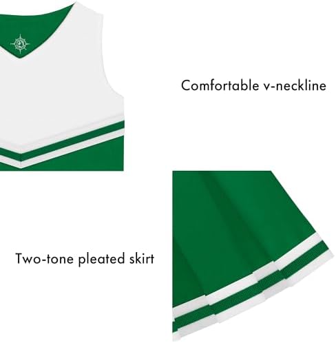 Creative Knitwear College Baby Cheerleader Dress 2-Piece Top/Skirt - Multiple Colors For Girls (2T - 12 Years)