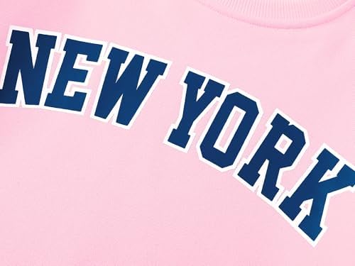 Crop 运动衫适合小女孩和大女孩 - 酷炫上衣衣服时尚涂鸦/加州/纽约尺码 6-18