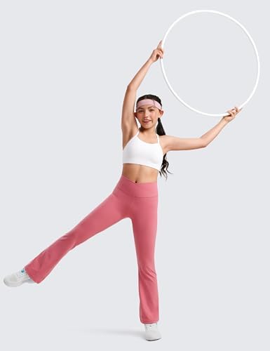 CRZ YOGA Butterluxe Girls Sports Bra - Spaghetti Strap Y Back Racerback For Teens Kids Training Yoga Comfort Crop Top