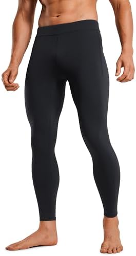 CRZ YOGA Butterluxe Mens Leggings with Pockets 27" Buttery Soft Yoga Pants Workout Running Tights