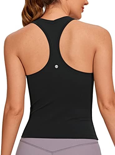 CRZ YOGA Butterluxe Racerback Workout Tank Tops for Women Tight Sleeveless Camisole Gym Athletic Yoga Shirts