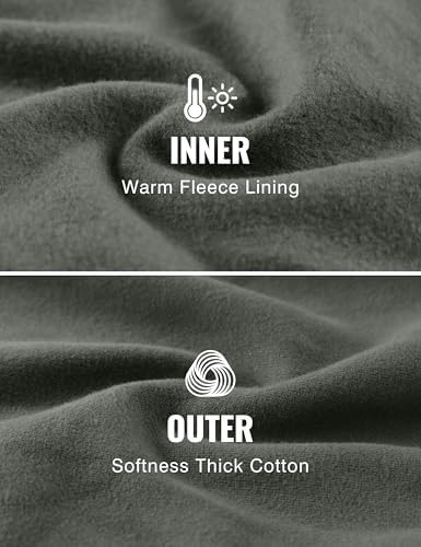 CRZ YOGA Fleece Lined Half Zip Sweatshirts For Men Mock Neck Pullover Sweat Shirts Casual Workout Daily Sweaters