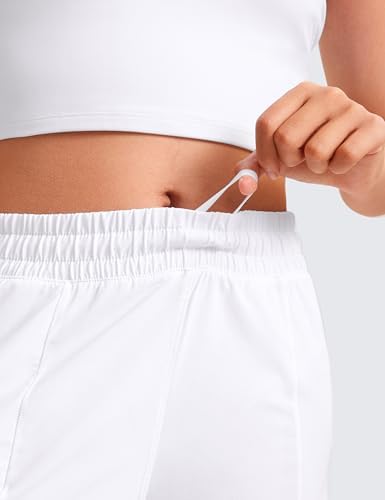 CRZ YOGA Girls Athletic Shorts With Zipper Pocket For Teens Kids Running Workout Casual Tennis Soccer Lightweight Liner