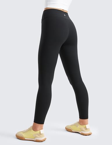 CRZ YOGA Girls Butterluxe Crossover Athletic Leggings - High Waist V Cross Kids Lounge Pants Yoga Active Dance Running Tights