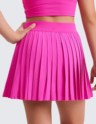 CRZ YOGA Girls Pleated Skirt With Shorts Tennis Athletic School Kids Teen Skorts With Pockets