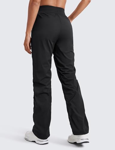 CRZ YOGA Lightweight Straight Leg Workout Pants For Women 28"/30" Casual Ruched Work Gym Athletic Joggers With Pockets