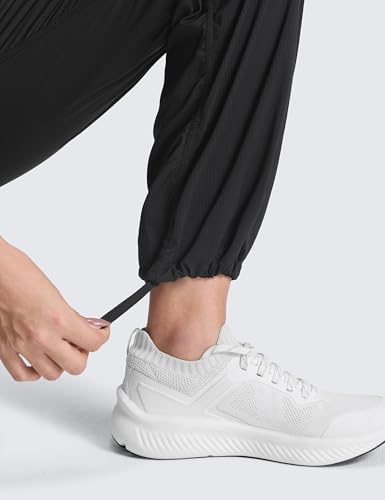 CRZ YOGA Lightweight Straight Leg Workout Pants For Women 28"/30" Casual Ruched Work Gym Athletic Joggers With Pockets