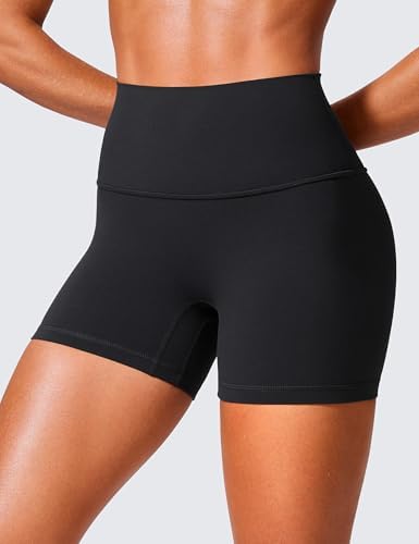 CRZ YOGA Secretsculpt Womens Butterlift High Waist Scrunch Butt Biker Shorts 4 Inches - No Front Seam Workout Gym Booty