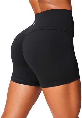 CRZ YOGA Secretsculpt Womens Butterlift High Waist Scrunch Butt Biker Shorts 4 Inches - No Front Seam Workout Gym Booty