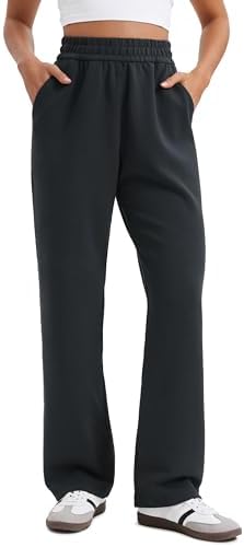 CRZ YOGA SoftAura Wide Leg Sweatpants Women 29"/31" Modal High Waisted Lounge Travel Casual Sweat Pants with Pockets