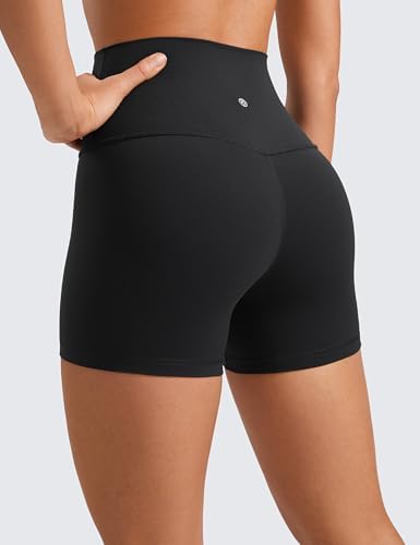 CRZ YOGA Womens Butterluxe Biker Shorts 4'' - High Waisted Booty Workout Volleyball Yoga Spandex