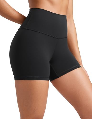 CRZ YOGA Womens Butterluxe Biker Shorts 4'' - High Waisted Booty Workout Volleyball Yoga Spandex