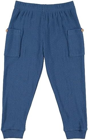 Cudlie 5-Pack Baby/Toddler Boys Jogger Pants - Lightweight Tapered Sweatpants - Lounge Jogger For Boys