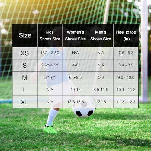 CWVLC Soccer Socks (1/3/5 Pairs) Team Sport Knee High Socks For Adult Youth Kids