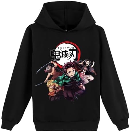 D.O.T Boys Girls Anime Slayer Tracksuit Pullover Hoodie Jogging Pants Set 2 Pieces Sweatshirt For Kids 2-15Years