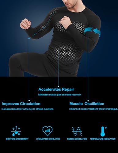 Dalavch 5 Pack Men's Compression Shirts Long Sleeve Athletic Workout Sports Undershirt Base Layer Top For Winter
