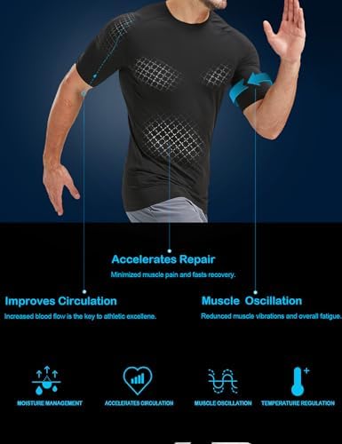 Dalavch 5 Pack Men’s Compression Shirts Short Sleeve Cool Dry Sports Athletic Workout Base Layer Undershirt T-Shirt Tops