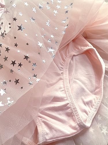 Dancina Girls Skirted Leotard Sparkle Short Sleeve Tutu Ballet Dress Front Lined