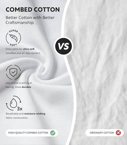 DAVID ARCHY Men's Undershirts Combed Cotton Tank Tops Soft Moisture-Wicking Shirt Breathable A-Shirt For Men 3 Pack