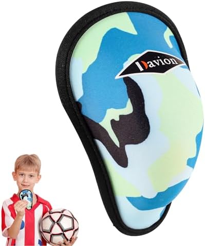 Davion Boys Youth Lightweight Athletic Cup for Sports Soft Foam Protective Cup Ages 7-12 Athletic Cup for Baseball Football Lacrosse Hockey Martial Arts Karate(Blue)