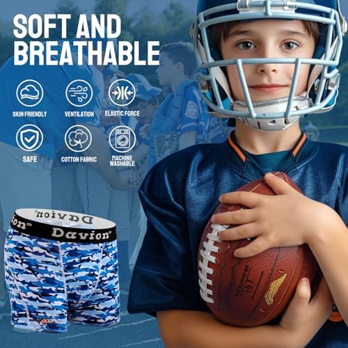 Davion Youth Boys Baseball Cup Underwear With Soft Protective Athletic Cup Compression Shorts For Baseball Football Lacrosse