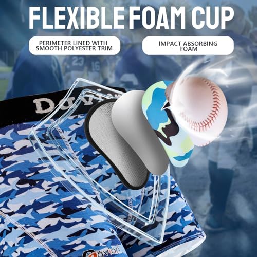 Davion Youth Boys Baseball Cup Underwear With Soft Protective Athletic Cup Compression Shorts For Football Lacrosse