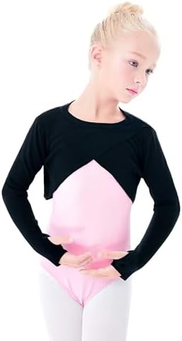 Daydance Kids Girl's Ballet Shrug Knit Pullover Dance Sweater with Thumb Holes