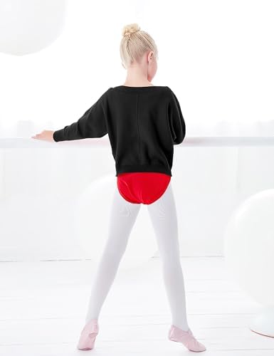 Daydance Toddler Girl's Dance Sweaters Batwing Sleeve Ballet Warm Up For Leotards