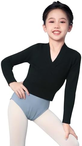 Dayrose Girl's Ballet Sweater Soft Long Sleeve Girls Active Sweater Pullover Girls Dance Sweater For Ballet/Warm Ups