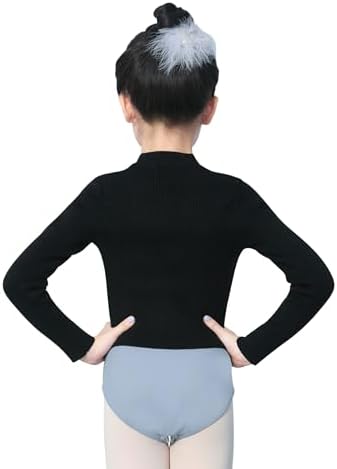Dayrose Girl's Ballet Sweater Soft Long Sleeve Girls Active Sweater Pullover Girls Dance Sweater For Ballet/Warm Ups