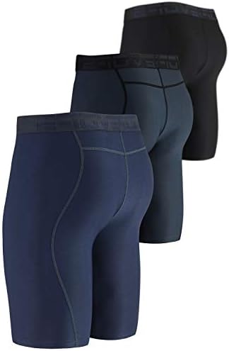 DEVOPS 3 Or 5 Pack Compression Shorts Men Spandex Sport Shorts Athletic Workout Running Performance Baselayer Underwear