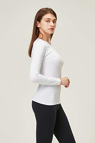 DEVOPS Women's 2 Pack Thermal Long Sleeve Shirts Compression Baselayer Tops