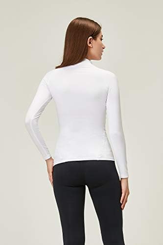 DEVOPS Women's 2 Pack Thermal Turtle Long Sleeve Shirts Compression Baselayer Tops