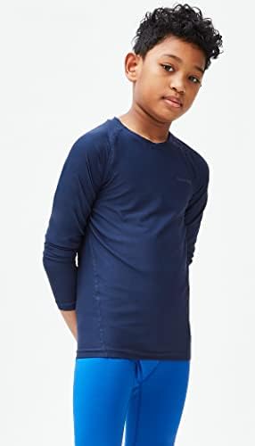 DEVOPS Youth Boys 2 Or 3 Pack Compression Athletic Performance Baselayer Long Sleeve Shirts