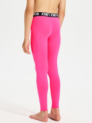 DEVOROPA Youth Boys' Compression Leggings Sports Tights Fleece Lined Thermal Base Layer Pants