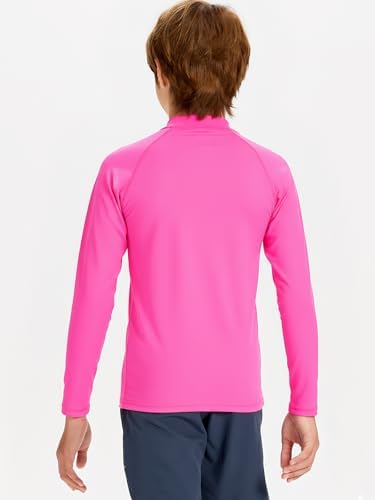 DEVOROPA Youth Boys Compression Thermal Shirt Long Sleeve Fleece Baselayer Soccer Baseball Undershirt