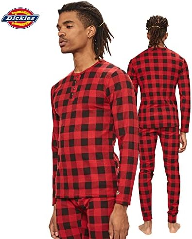 Dickies Mens Long Johns Thermal Underwear Set 2 Piece Cold Weather Base Layer Set For Men