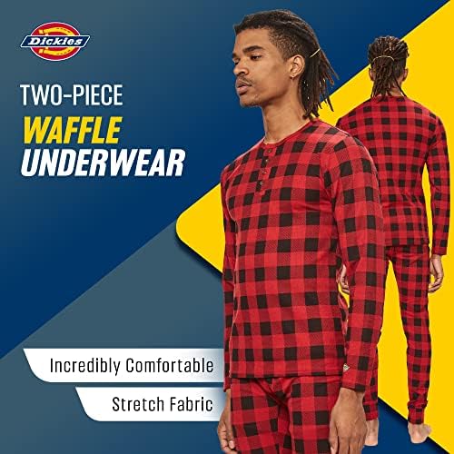 Dickies Mens Long Johns Thermal Underwear Set 2 Piece Cold Weather Base Layer Set For Men