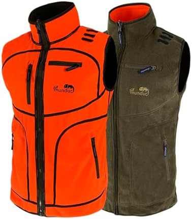 Digital Green Camo And Blaze Camo Orange Hunting Vest Jacket Reversible For Man Windstop Waterproof