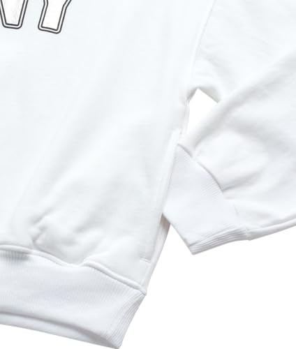 DKNY Girls Jogger Set - 2 Piece Soft Fleece Athletic Pullover Hooded Kids Sweatshirts And Jogger Sweatpants For Girls