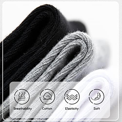 DoSmart Kids Athletic Crew Socks Boys Girls Classics Cotton School Uniform Childs Sports Breathable Casual Socks 10 Pairs