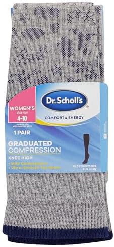Dr. Scholl's Women Graduated Compression Knee High Socks-Comfort And Fatigue Relief-Mild 8-15 MmHg